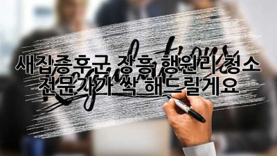 새집증후군? 장흥 행원리 청소 전문가가 싹~ 해드릴게요! ✨